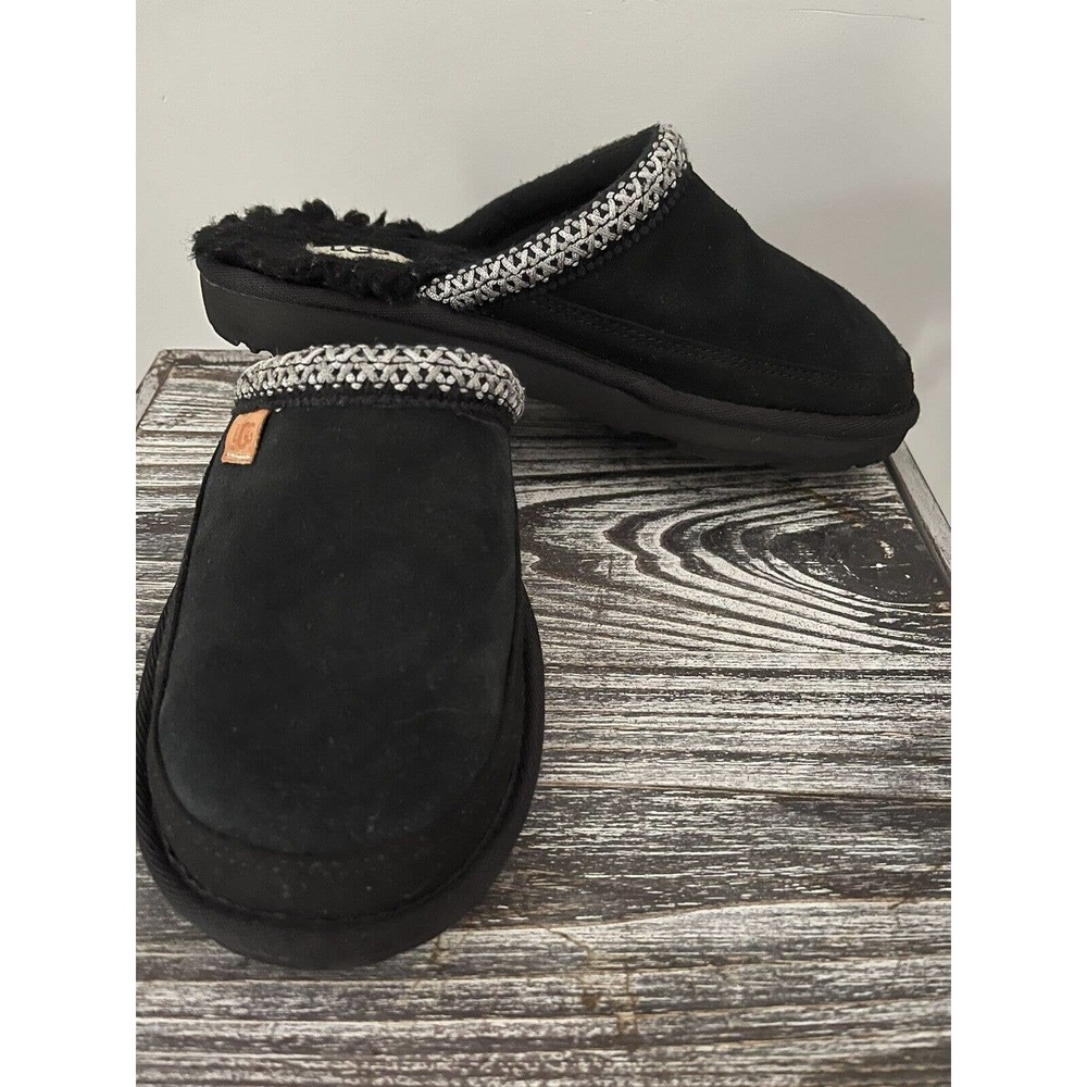 UGG Tasman Slip On Kids Shoes Black Suede Size 3 Mint Condition